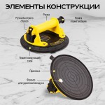 Присоска с ручной помпой 110кг TECHNICOM TC-F110