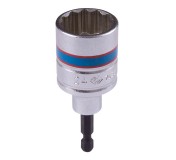 Головка для шуруповерта двенадцатигранная 1/4, 24 мм, L = 80 мм KING TONY 76B824M