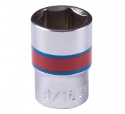 Головка торцевая стандартная шестигранная 3/8, 9/16, дюймовая KING TONY 333518S