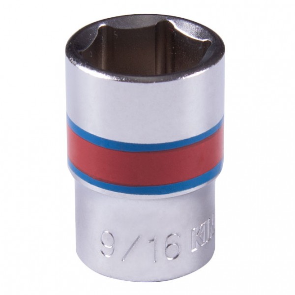 Головка торцевая стандартная шестигранная 3/8, 9/16, дюймовая KING TONY 333518S