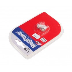Автолампа T10W (W2,1x9,5d) 1 SMD 5050 WHITE блистер (2шт) 6000K 20лм   12V MEGAPOWER /1 /50