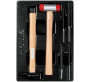 Набор выколоток и керн с молотками, ложемент, 6 предметов KING TONY 9-90106SR