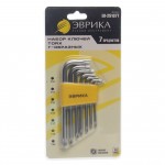 Набор ключей TORX : Г-образных T10-T40 7пр. ЭВРИКА /1/12/72 ER-25107T