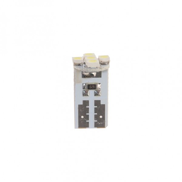 Автолампа T10W (W2,1x9,5d) 5 SMD 3528 WHITE 6000K 90лм   12V MEGAPOWER /10 /100 M-10611W