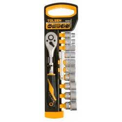 Набор торцевых головок с трещоткой 3/8, 8-19 мм, 12 предметов TOLSEN TT15151