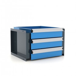 Блок из 3 ящиков для шкафа Premium 355х411х88h мм. (7016 Серый_антрацит_ящики/двери)