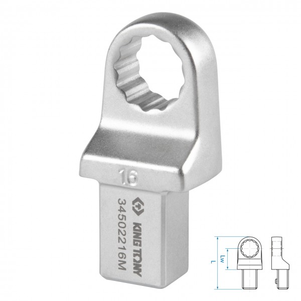 Насадка накидная серии FIT, 16 мм, 14х18 мм KING TONY 34502216M