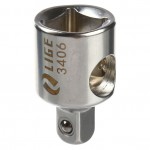 Адаптер 3/8(F)х1/4(M) с отверстием LIGE LG-3406