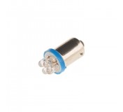 Автолампа T4W (BA9s) 4 LED BLUE 10лм 12V MEGAPOWER /10 /100 OLD