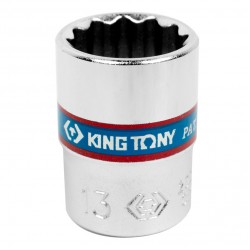 Головка торцевая стандартная двенадцатигранная 1/4, 13 мм KING TONY 233013M