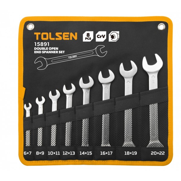 Набор рожковых ключей, 6-22 мм, 8 предметов TOLSEN TT15891
