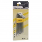 Набор ключей TORX : Г-образных удлиненных T10-T40 7пр. ЭВРИКА /1/12/60 ER-25107LT