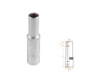 Головка торцевая глубокая шестигранная 1/4, 6 мм AFFIX AF00120006