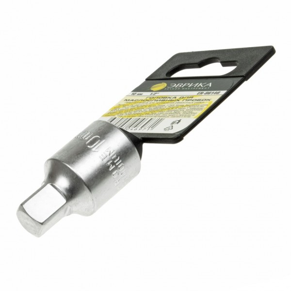 Головка квадрат 10мм 1/2" для маслосливных пробок ЭВРИКА  /1/100 ER-86146