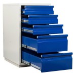 Верстак однотумбовый, тумба 5 ящиков, оц. Столешница 140 мм WT140.WD5/F1.000