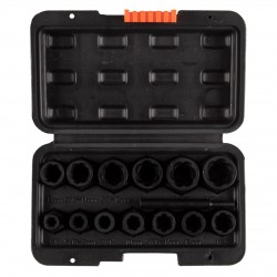Набор торцевых головок для поврежденных гаек и болтов, 1/4-3/4, кейс, 14 предметов AFFIX AF10930014C