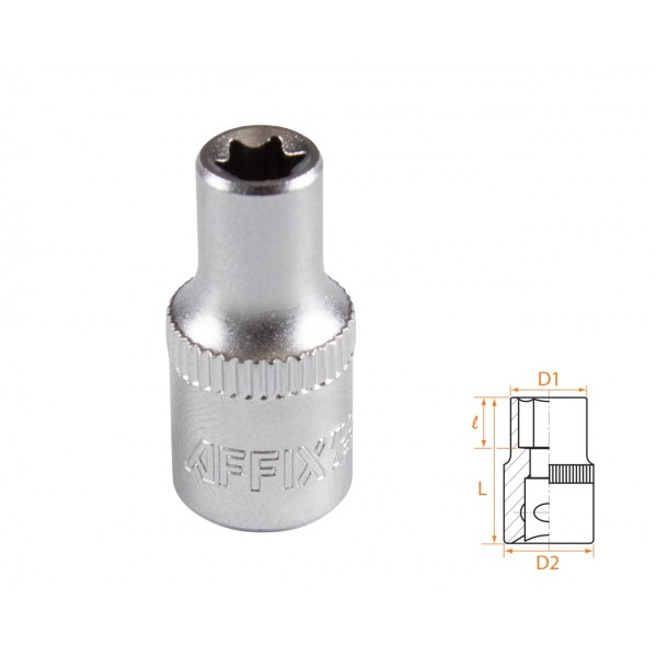 Головка торцевая TORX Е-стандарт 1/4, E6 AFFIX AF00023006