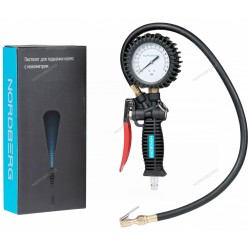 Пистолет для подкачки колес с манометром 80 мм NORDBERG Ti61