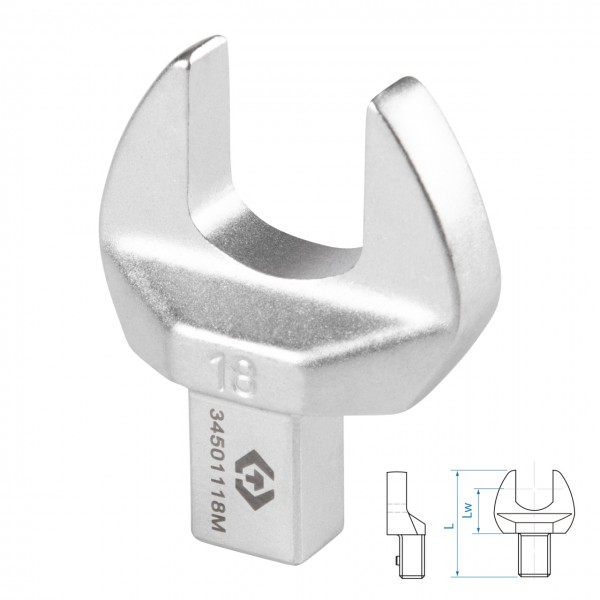 Насадка рожковая серии FIT, 18 мм, 9х12 мм KING TONY 34501118M