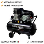 Масляный поршневой компрессор с ременным приводом:423 л/мин, 10 бар; 220В/2,2 кВт, 100 л WDK-91053