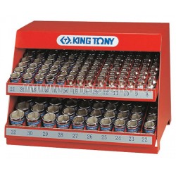 Стенд с торцевыми головками 1/2, 8-32 мм, серия 4330М, 172 предмета KING TONY 4072MR