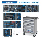 Набор инструментов BOARD в серой тележке, 325 предметов KING TONY 934-325AMG