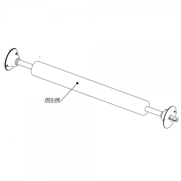 Вал для моек Wulkan 360P, 360HP, 4x4P, 4x4HP 003-08DD