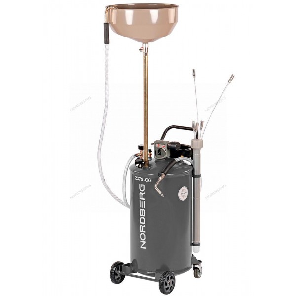 Установка для сбора масла пневматическая, 65 л, серая NORDBERG 2379-CG