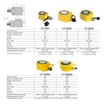 Гидравлический цилиндр низкий 200т. Car-Tool CT-T20020