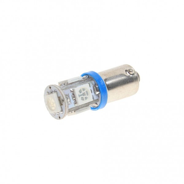Автолампа T4W (BA9s) 5 SMD 5050 BLUE 30лм 12V MEGAPOWER /10 /100 OLD M-90125B