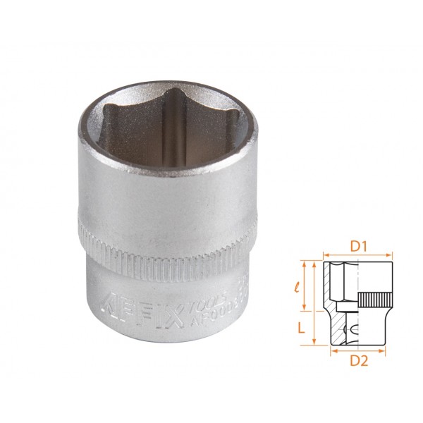 Головка торцевая стандартная шестигранная 3/8, 19 мм AFFIX AF00030019
