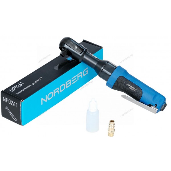 Пневмогайковерт угловой (пневмотрещотка) 3/8", 88 Нм NORDBERG NP0261