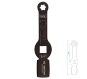 Ключ для тормозных суппортов грузовых автомобилей E20, 3/4, ударный KING TONY 10B0B-E20