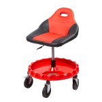 Стул рабочий с лотком для инструмента, мягким покрытием и спинкой WDK-86012