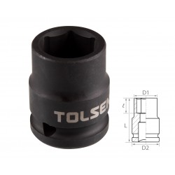 Головка торцевая ударная шестигранная 1/2, 18 мм TOLSEN TT18218