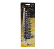 Набор вставок ER-95070 1/4"&3/8"&1/2" торкс T10-T60 12 предметов ЭВРИКА /1/5/10