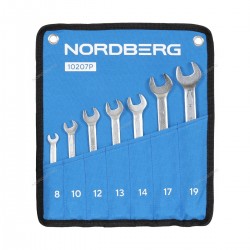 Набор ключей комбинированных 7 шт, планшет тетрон NORDBERG 10207P