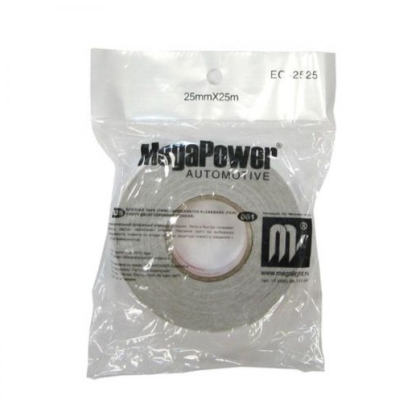 Скотч двухсторонний  CLEAR 25мм х 25м (тонкий) MEGAPOWER /1/10/108 EC-2525