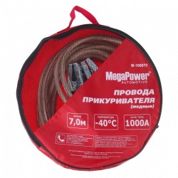 Провода для прикуривания M-100070 1000А 7м (медь, морозостойкие) в сумке MEGAPOWER /1/10
