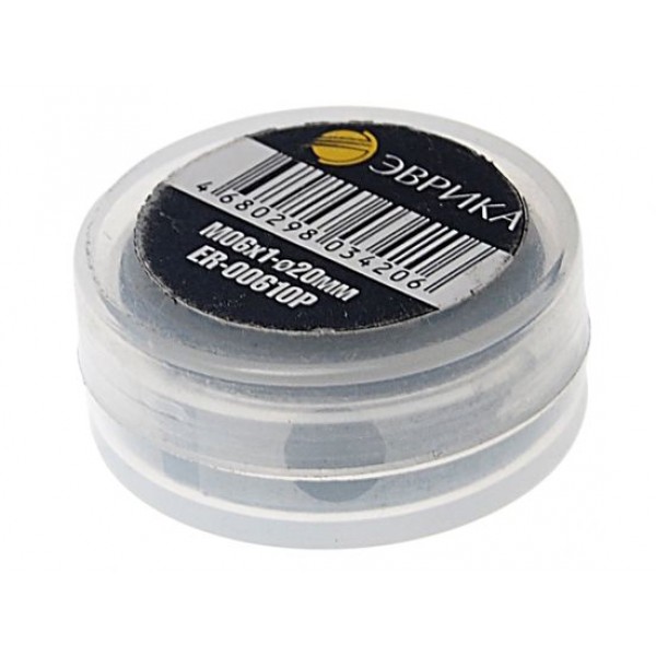 Плашка  M06x1-ø20мм, в пластиковом футляре ЭВРИКА /1/10 ER-00610P