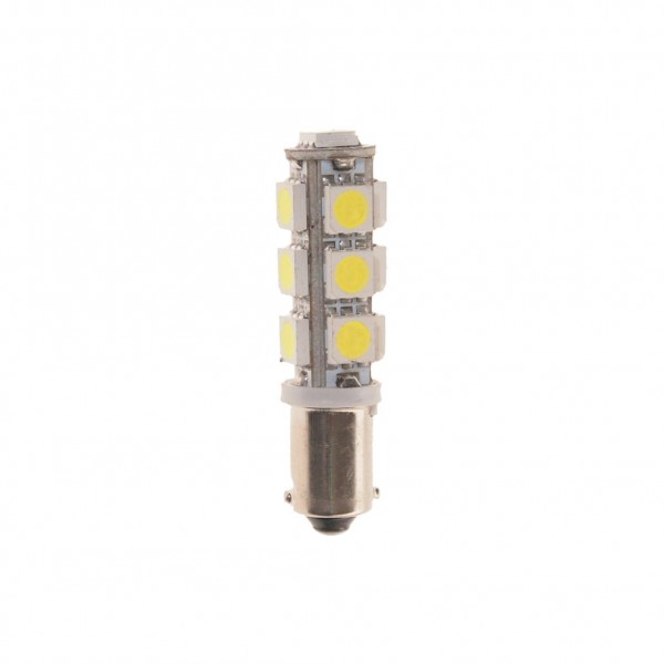 Автолампа T4W (BA9s) 13 SMD 5050 WHITE 6000K 280лм 12V MEGAPOWER /10 /100 OLD M-90132W
