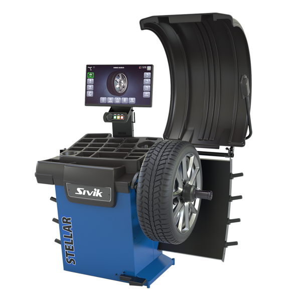 Станок для балансировки колес автомототранспортных средств STELLAR (p) СБМП-60/3D Pro (УЗ, ЭМВ, ТЛУ) (RAL5017)