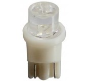 Автолампа T10W (W2,1x9,5d) 1 LED CONCAVE WHITE 6000K 10лм  24V MEGAPOWER /10 /100
