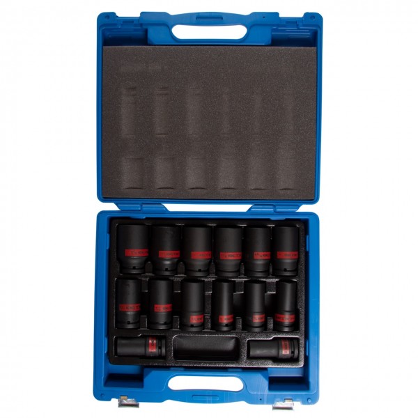 Набор ударных глубоких торцевых головок 3/4, шестигранные, 3/4-1-5/8, 14 предметов KING TONY 6414SP