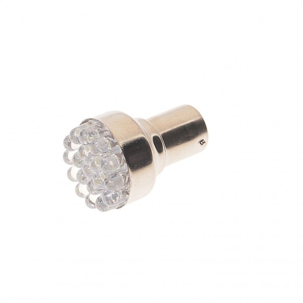 Автолампа P21W (BA15s) 19 LED WHITE 6000K 133лм  24V MEGAPOWER /10 /100 M-56263W-24