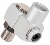 Переходник резьбовой M1/4" - F1/4" шарнирный 360 градусов