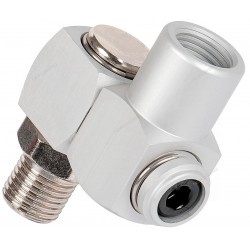 Переходник резьбовой M1/4" - F1/4" шарнирный 360 градусов