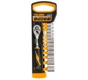 Набор торцевых головок с трещоткой 1/4, 4-14 мм, 14 предметов TOLSEN TT15150