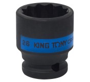 Головка торцевая ударная двенадцатигранная 1/2, 26 мм KING TONY 453026M