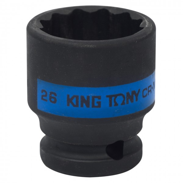 Головка торцевая ударная двенадцатигранная 1/2, 26 мм KING TONY 453026M
